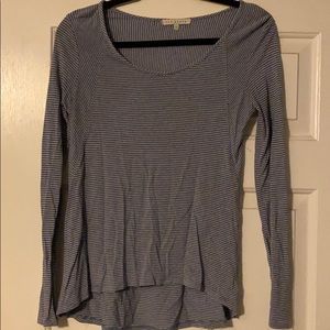 Red Haute long sleeve blue and white shirt